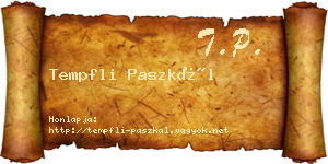 Tempfli Paszkál névjegykártya