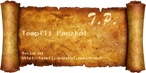 Tempfli Paszkál névjegykártya